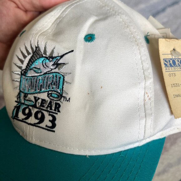 Vintage Florida Marlins Hat Cap Adult Inaugural 1993 Snapback Sport Collectibles - Picture 8 of 8